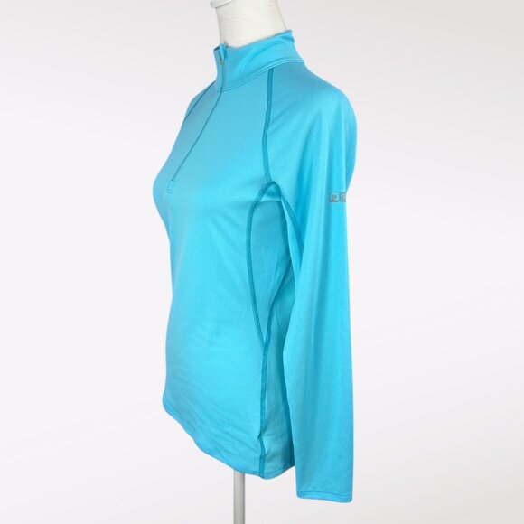Eastern Mountain Sports Quarter Zip Pullover Aqua Blue Long Sleeve Top Small - Picture 4 of 9
